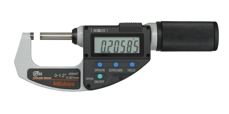 Mitutoyo 293-676-20 | Digital Absolute Micrometer QuickMike | Inch/Metric Range 0 - 1.2" (0 - 30.48 mm) - generaltechuae