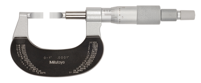 Mitutoyo 122-115 Blade Micrometer, Hardened Steel Blade 250-275mm, 0.75mm Blade - generaltechuae