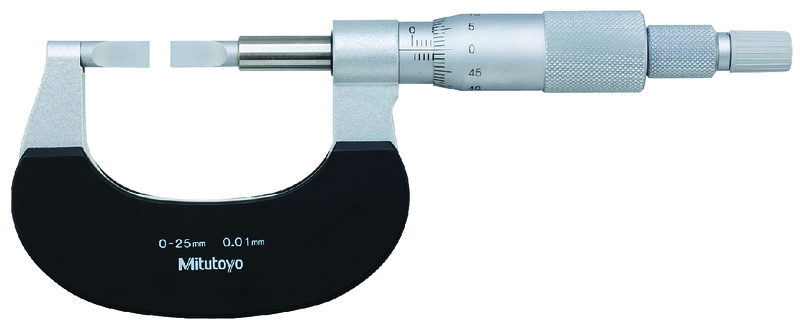 Mitutoyo 122-141 Blade Micrometer, Carbide-Tipped Blade 0-25mm, 0.4mm Blade - generaltechuae