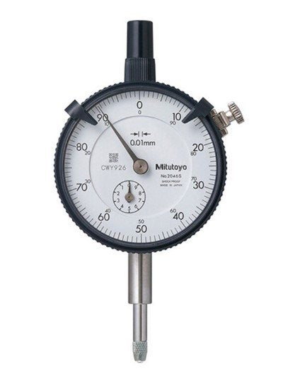 Mitutoyo 2046A-01 | Dial Gauge | Flat Back | Series 2 | Graduation 0.01mm | Accuracy +/- 0.013mm | Range 10mm - generaltechuae