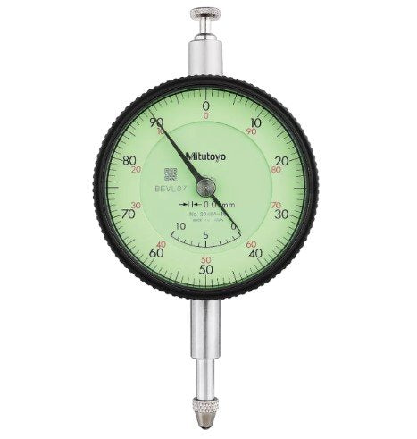 Mitutoyo 2048AB-10 | Dial Gauge | Flat Back | ISO Type | Series 2 | Adjustable Pointer Type | Graduation 0.01mm | Range 10mm - generaltechuae