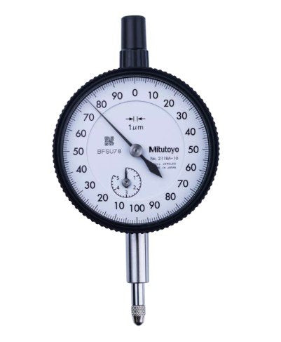 Mitutoyo 2118A-10 | Dial Gauge | Lug Back | ISO Type | Series 2 | Jewelled Bearing | Graduation 0.001 or 0.005 mm | Range 5 mm - generaltechuae