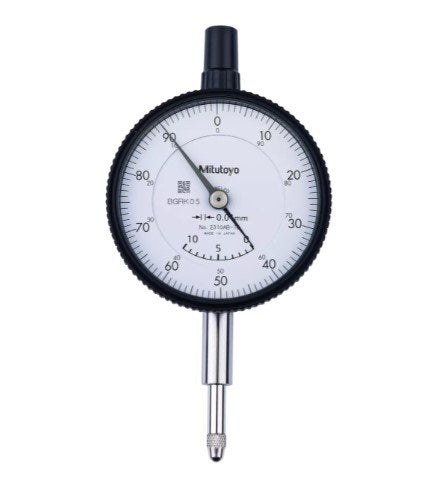 Mitutoyo 2310AB-10 | Dial Gauge | Flat Back | ISO Type | Series 2 | Jewelled Bearing | Graduation 0.01 mm | Range 10 mm - generaltechuae