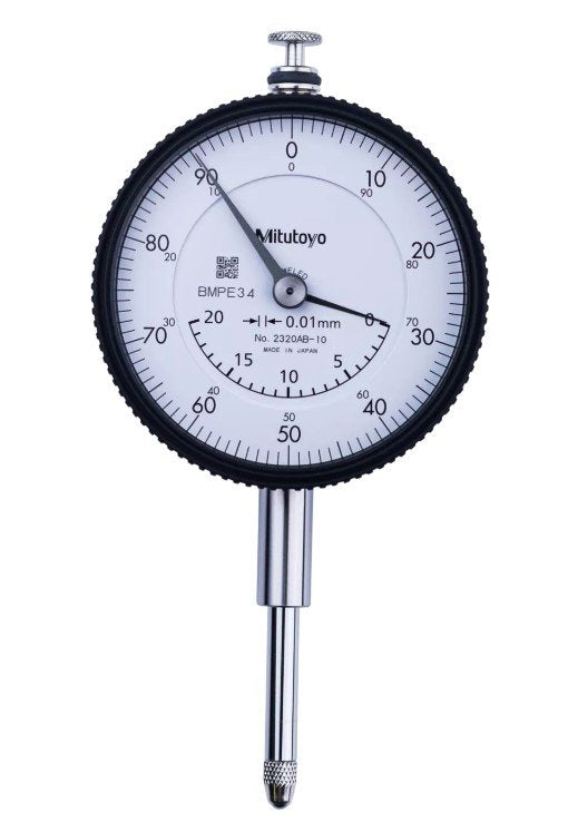 Mitutoyo 2320A-10 | Dial Gauge | Lug Back | ISO Type | Series 2 | Jewelled Bearing | Graduation 0.01mm | Range 20mm - generaltechuae