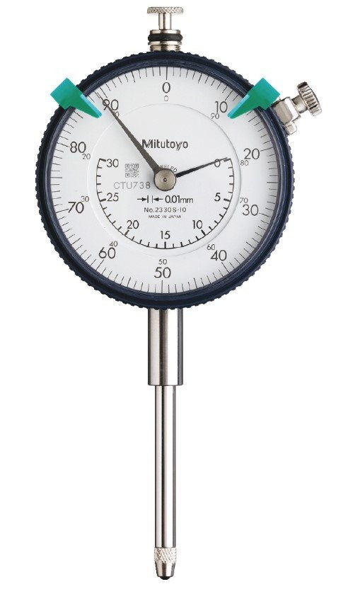 Mitutoyo 2330SB-10 | Dial Indicator | Flat Back | Series 2 | Graduation 0.01mm | Range 30mm - generaltechuae