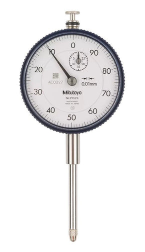 Mitutoyo 2952AB | Dial Gauge | Flat Back | ISO Type | Series 2 | Reverse Dial Face | Graduation 0.01mm | Range 30mm