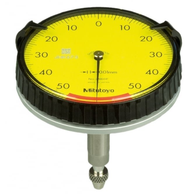 Mitutoyo 2960T One Revolution Back Plunger Dial Indicator Range 1mm, Graduation 0.01 mm - generaltechuae
