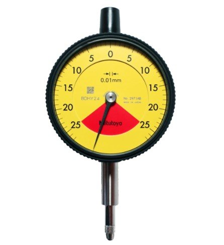 Mitutoyo 2971AB | Dial Gauge | Flat Back | ISO Type | Series 2 | One Revolution | Graduation 0.01 mm | Range 0.5 mm - generaltechuae