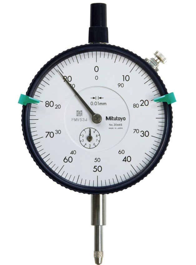 Mitutoyo 3046SB | Dial Indicator | Flat Back | Series 3 | Graduation 0.01 mm | Range 10 mm - generaltechuae