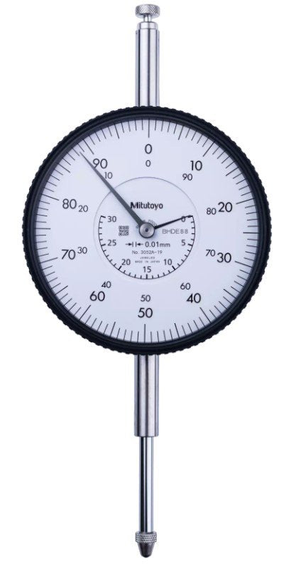 Mitutoyo 3052A-19 | Dial Gauge | Lug Back | ISO Type | Series 3 | Jewelled Bearing | Graduation 0.01 mm | Range 30 mm - generaltechuae