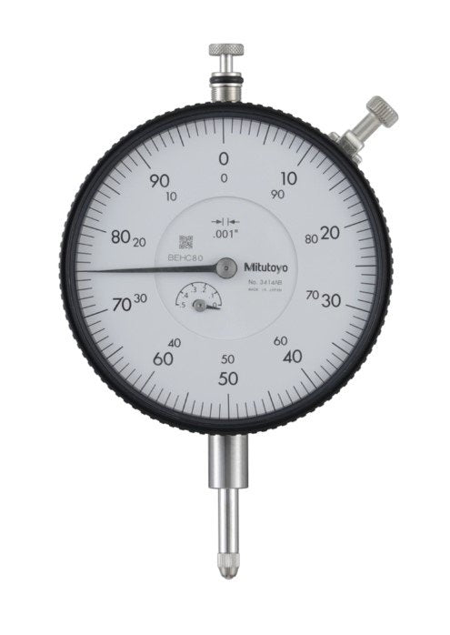 Mitutoyo 3414AB | Dial Gauge | Flat Back | ANSI/AGD Type | Series 3 | Graduation 0.001 inch | Range 0.5 inch - generaltechuae