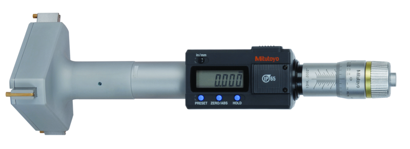 Mitutoyo 468-273 Digimatic Holtest Three-Point Bore Micrometer, Range 3.5 - 4" (88.9 - 101.6 mm)