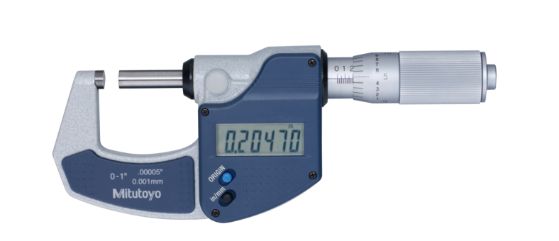 Mitutoyo 293-832-30 | Digital Micrometer | Inch/Metric Range 0 - 1" (0 - 25.4 mm) | w/o Output, Friction Thimble - generaltechuae