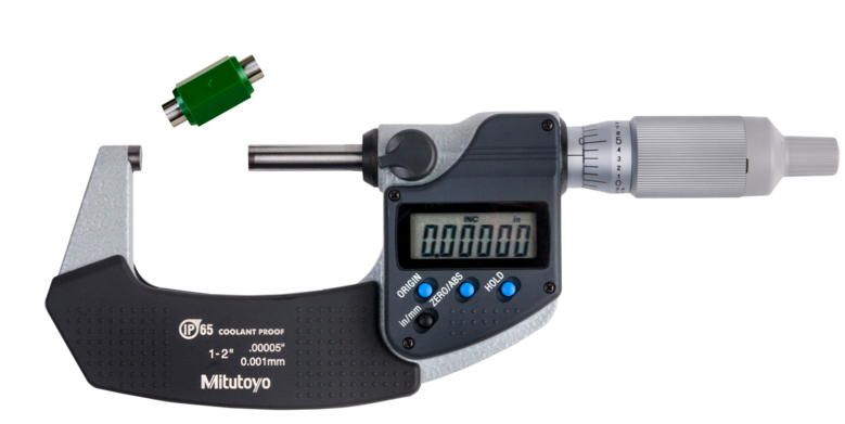 Mitutoyo 293-345-30 | Digital Micrometer IP65 | Inch/Metric Range 1 - 2" (25.4 - 50.8 mm) | w/o Output, Ratchet Thimble