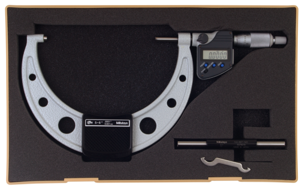 Mitutoyo 293-351-30 | Digital Micrometer IP65 | Inch/Metric Range 5 - 6" (127.0 - 152.4 mm) | with Data Output