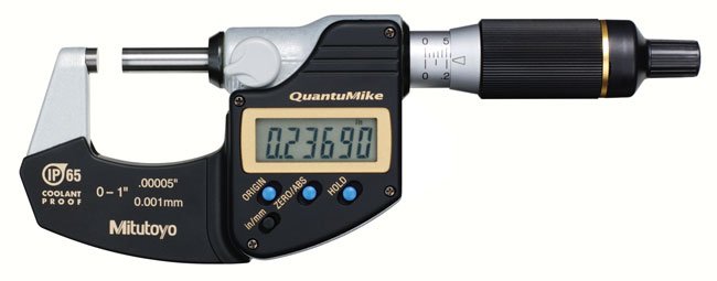 Mitutoyo 293-185 Digimatic QuantuMike Micrometer 0-25mm / 0-1 inch - generaltechuae