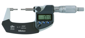 Mitutoyo 331-361-30 Digital Spline Micrometer IP65 Inch/Metric, 0-1", 2mm Measuring Face - generaltechuae