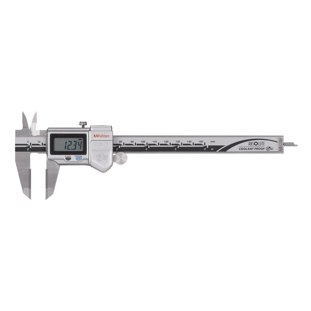 Mitutoyo 500-737-10 ABSOLUTE Digimatic Coolant Proof Caliper 0-150mm / 0-6", Carbide tipped jaws - generaltechuae