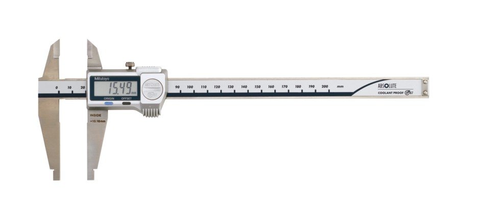 Mitutoyo 551-301-20 | Digital ABS Caliper | Nib Style/Std. Jaws | Series 551 | Offset 10 mm | Digital step 0.01 mm | With Data Output | Range 0 to 200 mm | Weight 190 g - generaltechuae