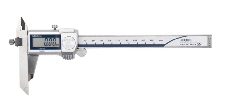 Mitutoyo 573-601-20 | Digital ABS Offset Caliper | Series 573 | With Thumb Roller and Data Output | Digital Step 0.01 mm | Range 0 to 150 mm | Weight 168 g - generaltechuae