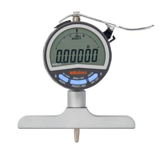 Mitutoyo 547-258A | Digital Depth Gauge | Series 547 | Resolution 0.001mm or 0.00005 inch | Accuracy ± 0.005mm or ± 0.001 inch | Range 0 to 200mm or 0 to 8 inch - generaltechuae