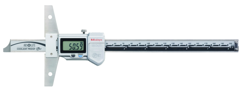 Mitutoyo 571-262-20 Digimatic Coolant Proof Depth Gauge 0 - 200 mm (0 - 8"), Resolution 0.01 mm (.0005") - generaltechuae