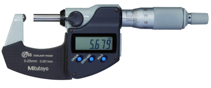 Mitutoyo 395-352-30 Digital Tube Micrometer, Spherical Anvil Inch/Metric, 1-2", IP65 - generaltechuae