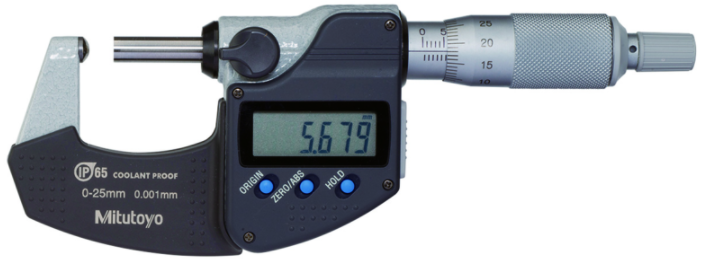 Mitutoyo 395-354-30 Digital Tube Micrometer, Spherical Anvil Inch/Metric, 3-4", IP65 - generaltechuae