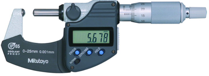 Mitutoyo 395-371-30 Digital Tube Microm. Sph. Anvil/Spindle Inch/Metric, 0-1", IP65 - generaltechuae