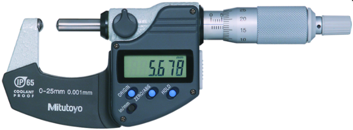 Mitutoyo 395-372-30 Digital Tube Microm. Sph. Anvil/Spindle Inch/Metric, 1-2", IP65 - generaltechuae