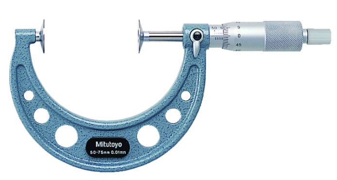 Mitutoyo 123-104 Disc Micrometer, Hardened Steel Disks 75-100mm, Disk=20mm - generaltechuae
