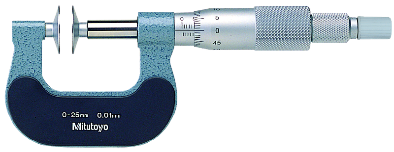 Mitutoyo 169-207 Disc Micrometer, Non-Rotating Spindle 75-100mm, Disk=20mm - generaltechuae