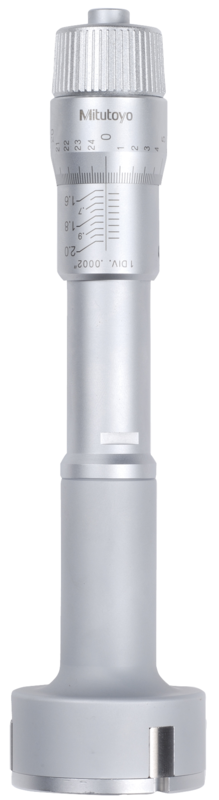 Mitutoyo 368-869, 3-Holtest (Type II) Three-Point Bore Micrometer Economy Type, Range 1.6 - 2", Graduation.0002" - generaltechuae