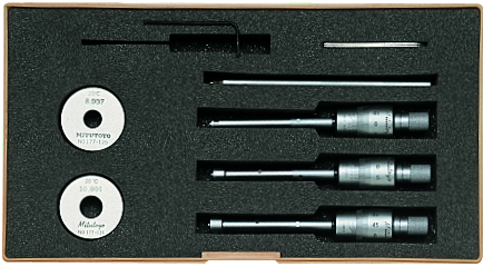 Mitutoyo 368-911 3-Point Internal Micrometer Holtest Set 6-12mm (3 pcs.) - generaltechuae