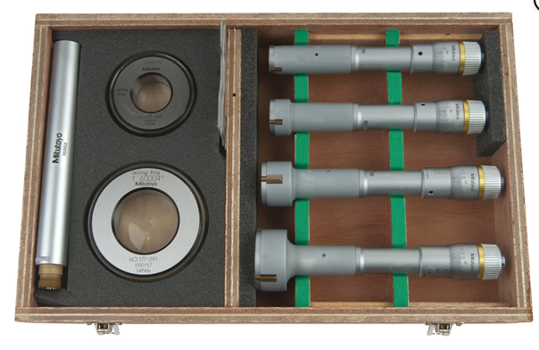 Mitutoyo 368-918 3-Point Internal Micrometer Holtest Set 0.8-2" (4 pcs.) - generaltechuae