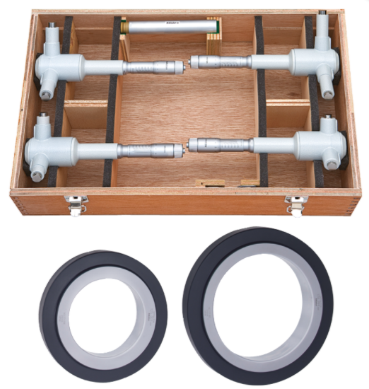 Mitutoyo 368-994, 3-Point Internal Micrometer Holtest Set 100-200mm (4 pcs.), Economy Set - generaltechuae