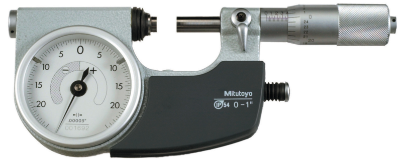 Mitutoyo 510-131 Indicating Micrometer with Button Right 0-1" - generaltechuae