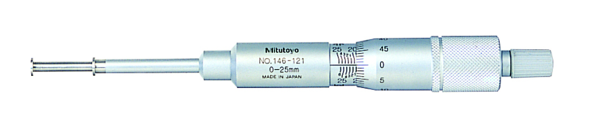 Mitutoyo  146-121 Groove Micrometer, Rotating Spindle 0-25mm, 6,35mm Flange - generaltechuae