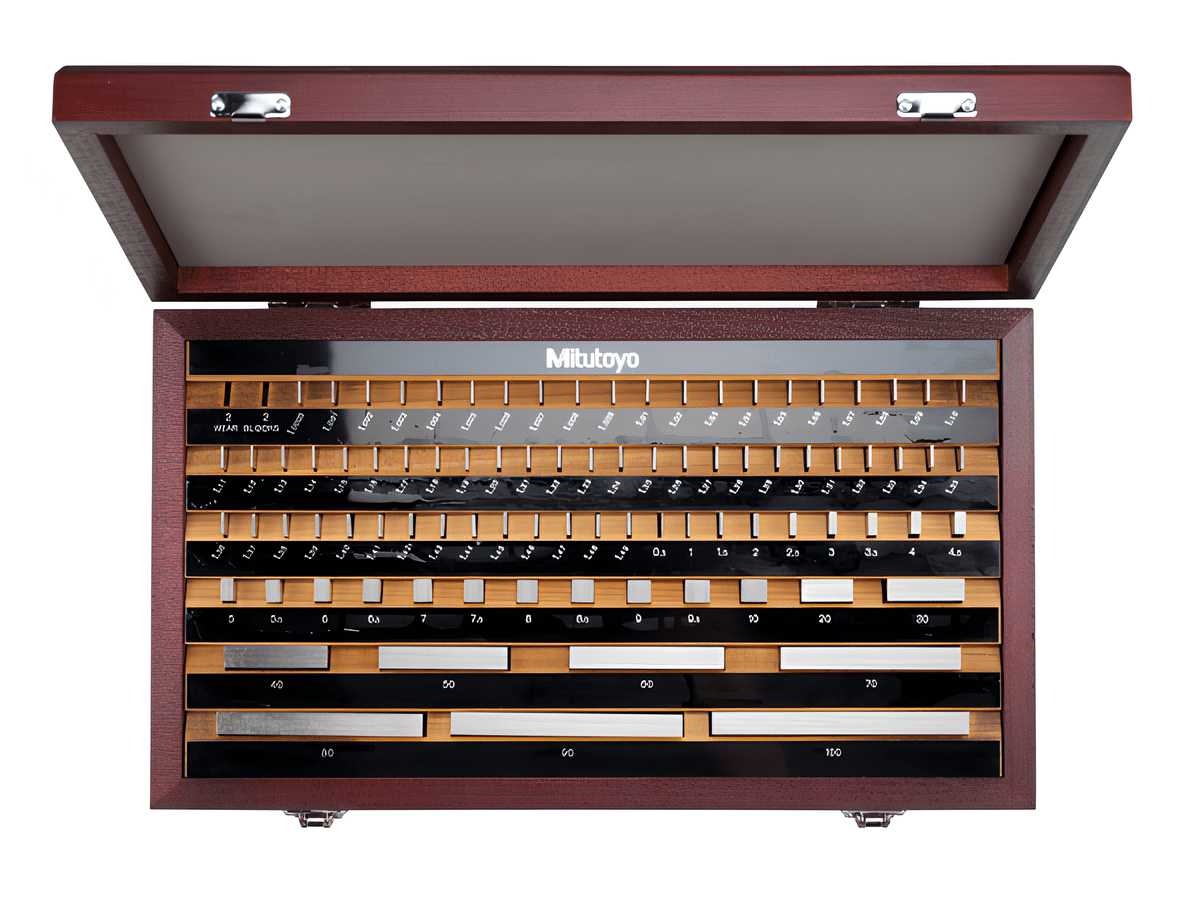 Mitutoyo 516-971-10 | 88-piece Steel Gauge Block Set, Metric, Grade 1 - generaltechuae