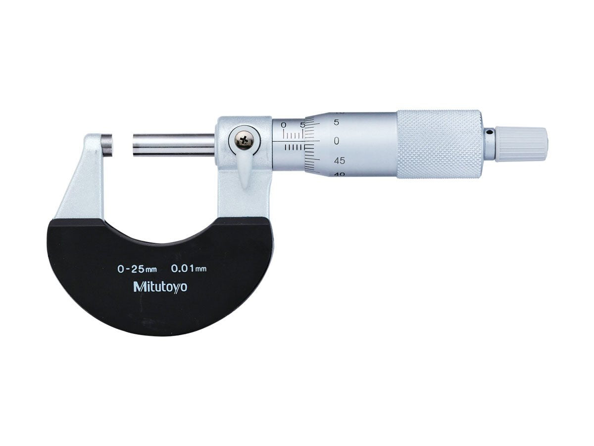 Mitutoyo 102-301 |  Economy Micrometer | Range 0 - 25 mm, Graduation 0.01 mm | Ratchet stop - generaltechuae