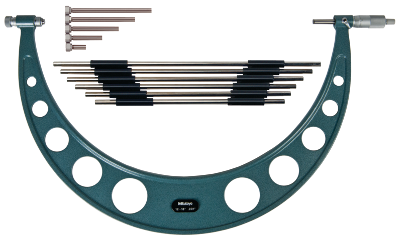 Mitutoyo 104-201 | Interchangeable Anvil Micrometer | Range 12 - 18 inches | Graduation 0.001" - generaltechuae