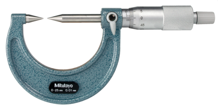 Mitutoyo 112-201 Point Micrometer with Hardened Tip 0-25mm, 30° Tip - generaltechuae