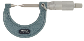 Mitutoyo 112-225 Point Micrometer with Hardened Tip 0-1", 30° Tip - generaltechuae