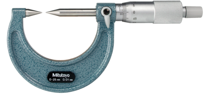Mitutoyo 112-238 Point Micrometer with Carbide Tip 1-2", 30° Tip - generaltechuae