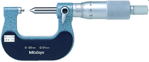 Mitutoyo 125-107 Screw Thread Micrometer 25-50mm, 0.6-0.9mm/44-28TPI - generaltechuae