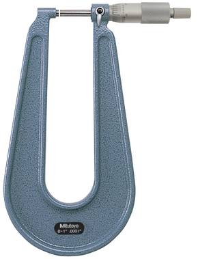 Mitutoyo 118-116 Sheet Metal Micrometer 0-1", Spherical Anvil, 6" Throat - generaltechuae