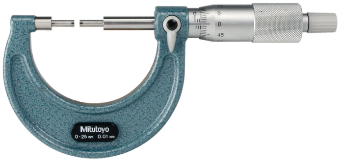 Mitutoyo 111-123 Spline Micrometer 200-225mm, 3mm Measuring Face