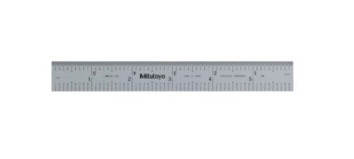 Mitutoyo 182-104 | Steel Rule | Wide Rigid Rule | Series 182 | Accuracy ±0.006 Inch | Width 0.75 Inch | Range 0 to 6 Inch - generaltechuae