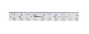 Mitutoyo 182-108 | Steel Rule | Wide Rigid Rule | Series 182 | Inch or Metric | Accuracy ±0.006 inch or ±0.15 mm | Width 0.75 inch | Range 0 to 6 inch