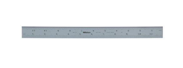 Mitutoyo 182-123 | Steel Rule | Wide Rigid Rule | Series 182 | Accuracy ±0.006 Inch | Width 1.0 Inch | Range 0 to 12 Inch - generaltechuae